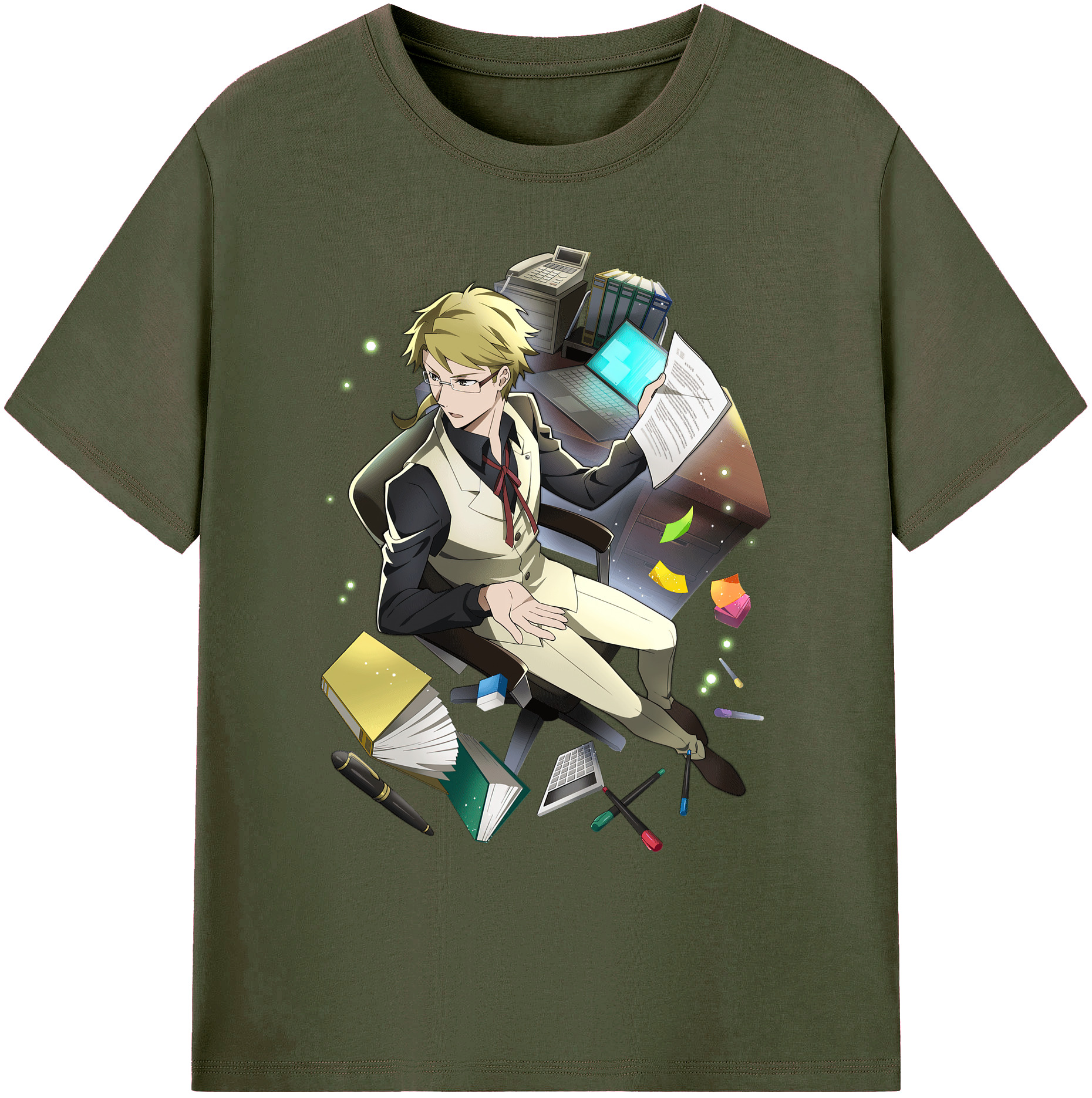 （画像用） 文豪ストレイドッグス Bungo Stray Dogs 綿100％ メンズ半袖Tシャツ｜肌触りやわらか＆通気性